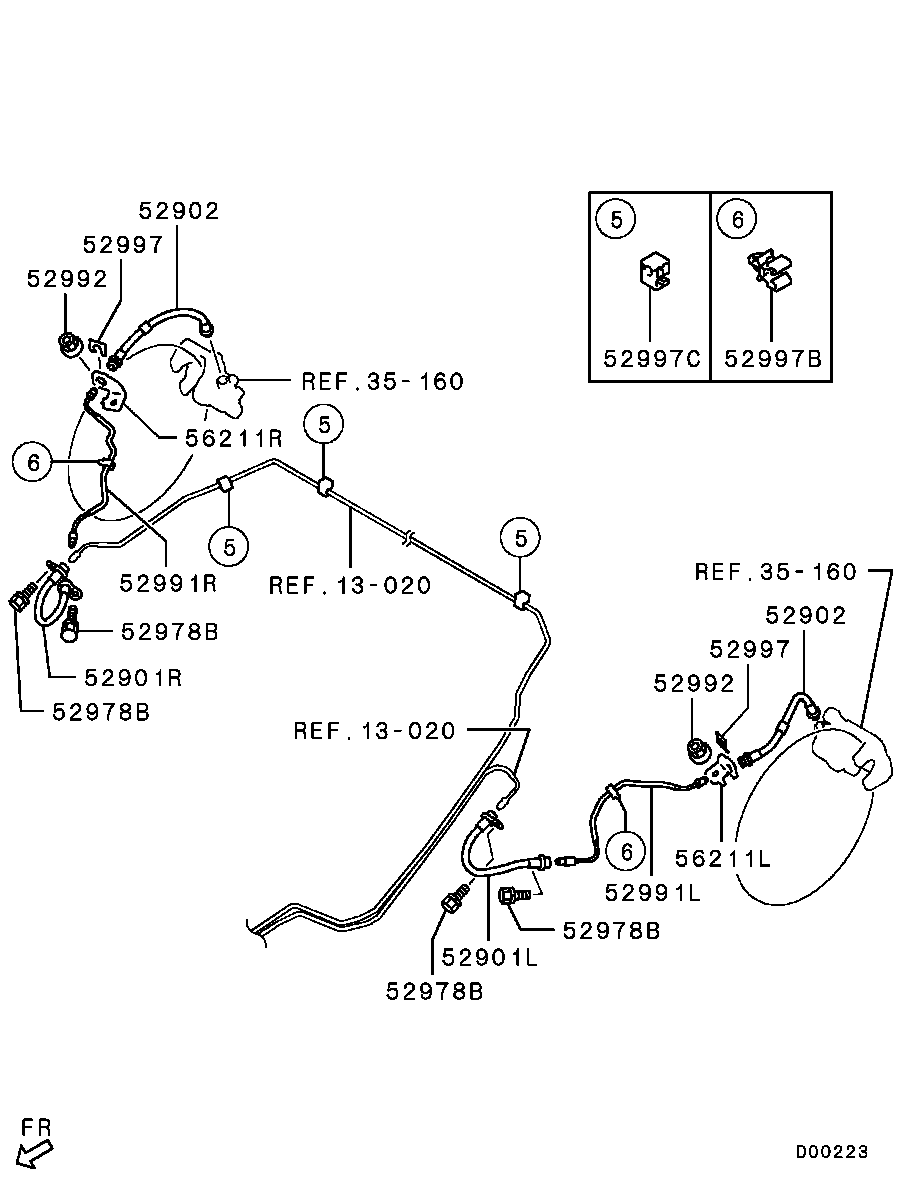 Mitsubishi 4650B132 - Əyləc şlanqı furqanavto.az