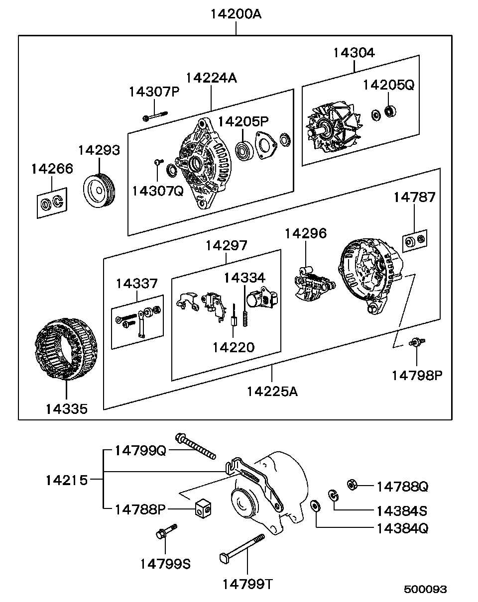 Mitsubishi MD61 1422 - Stator, alternator furqanavto.az