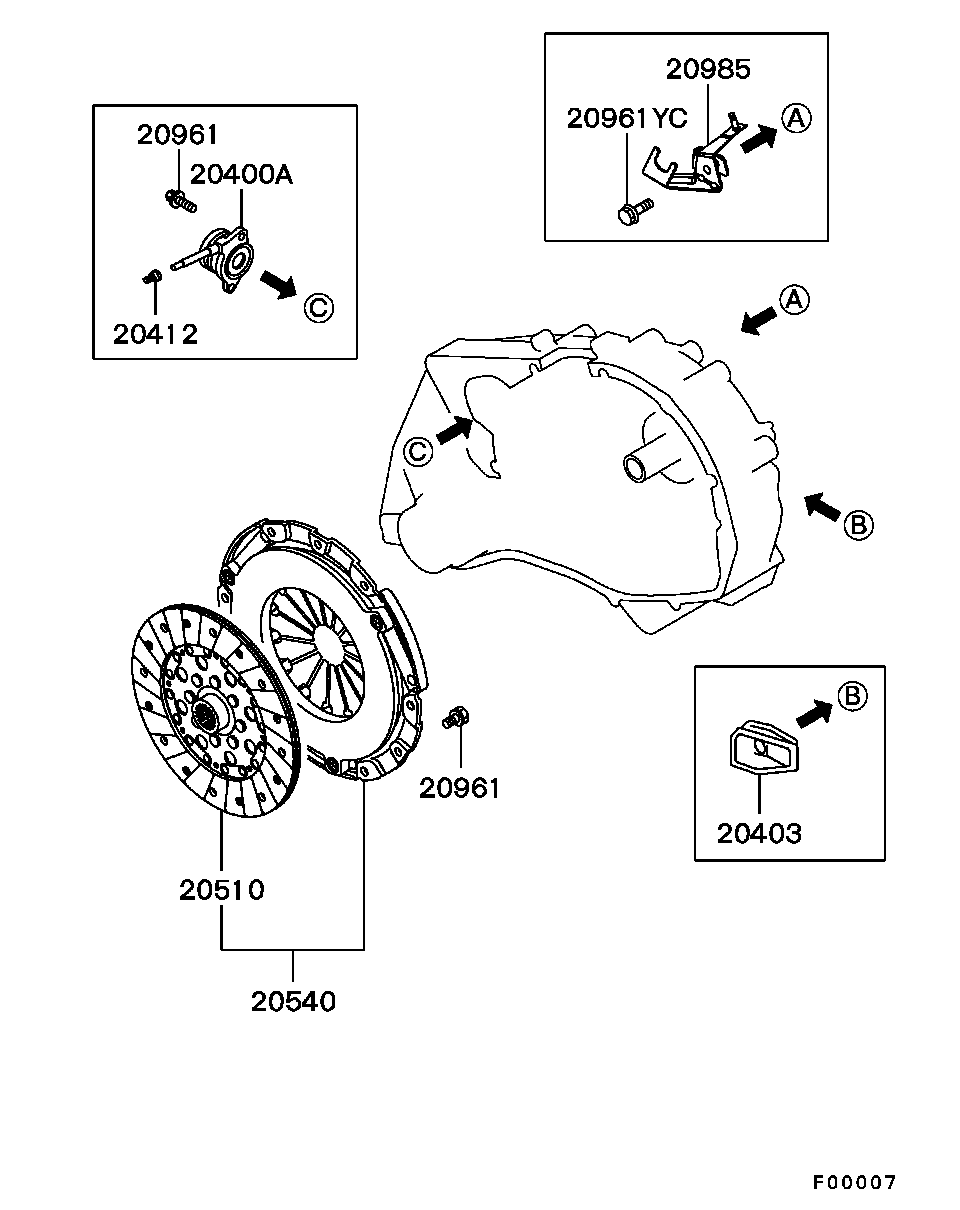 Mitsubishi MW6900012 - Mərkəzi Qullu Silindr, mufta furqanavto.az