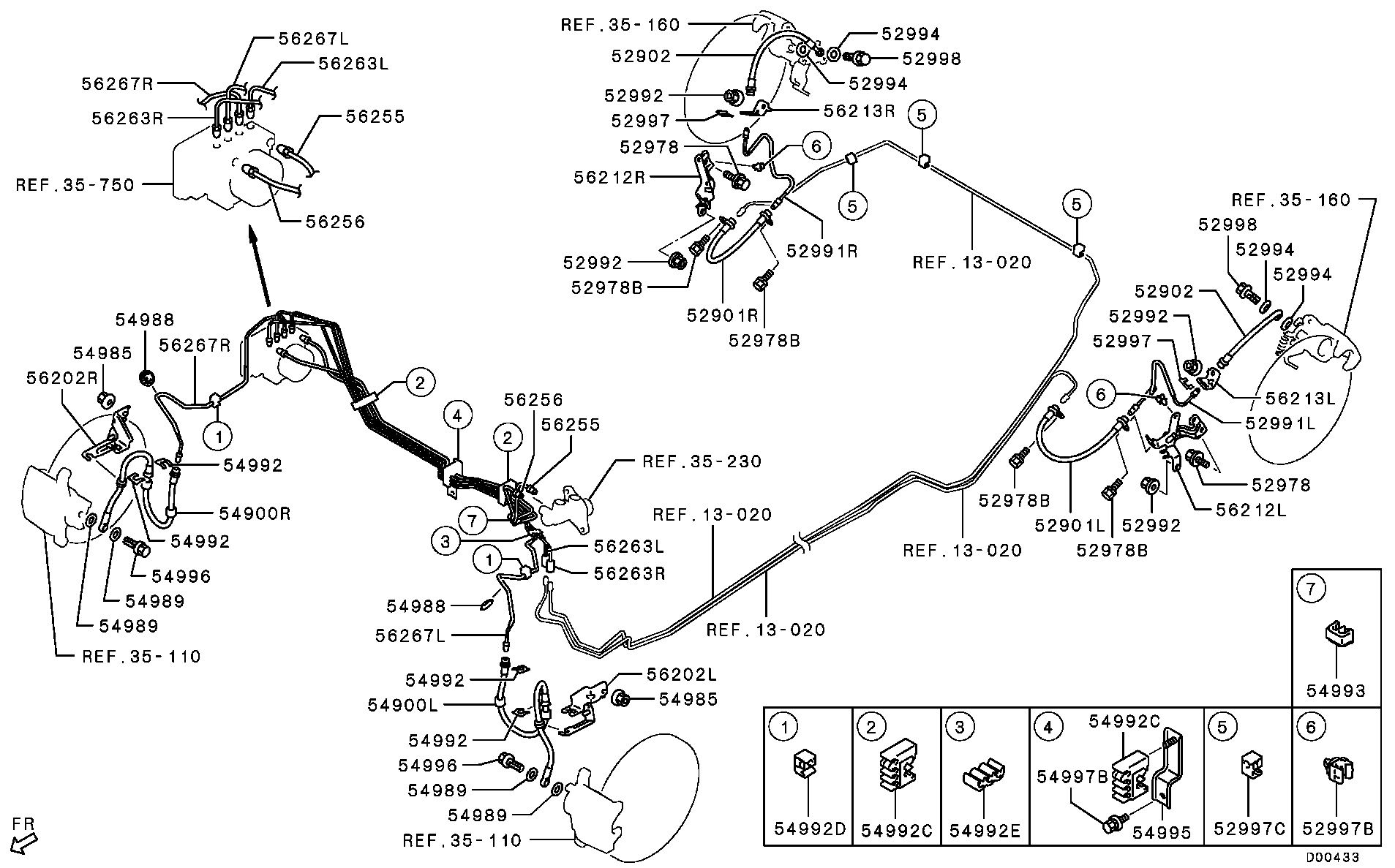 Mitsubishi 4650B728 - Əyləc şlanqı furqanavto.az