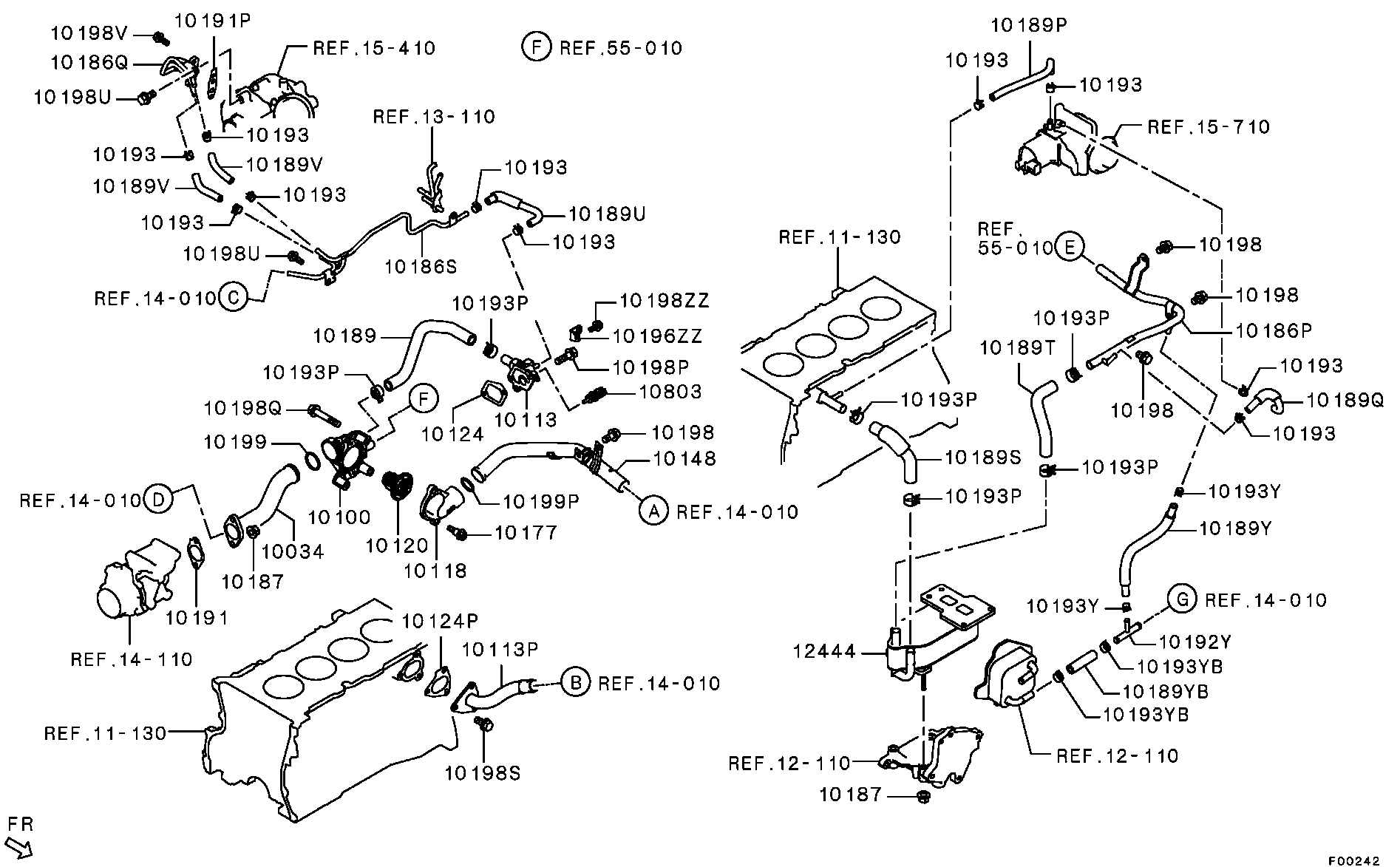 Mitsubishi 1305A190 - Termostat, soyuducu furqanavto.az