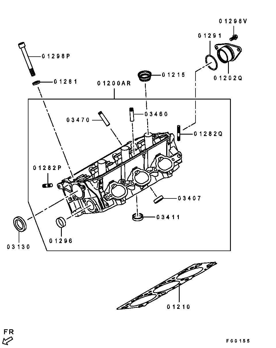 Mitsubishi MN176208 - Conta, suqəbuledici manifold www.furqanavto.az