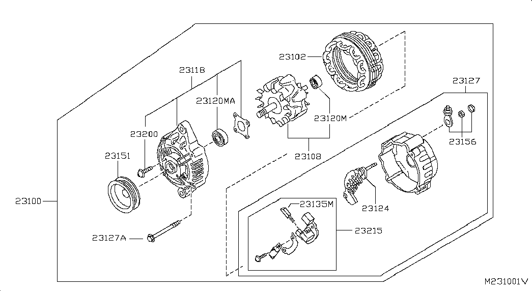 Infiniti 23151EB301 - Kasnak, alternator, sərbəst dönərli mufta furqanavto.az