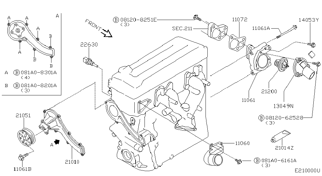 NISSAN 21010-9F501 - Su nasosu furqanavto.az