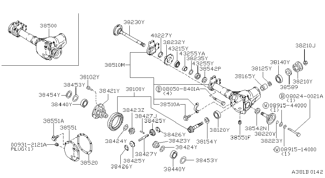 NISSAN 38342N3100 - Vil möhürü, diferensial furqanavto.az