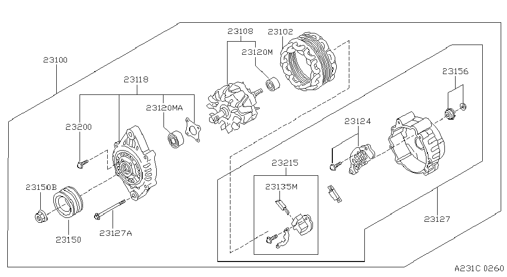 NISSAN 23100-VB310 - Alternator furqanavto.az