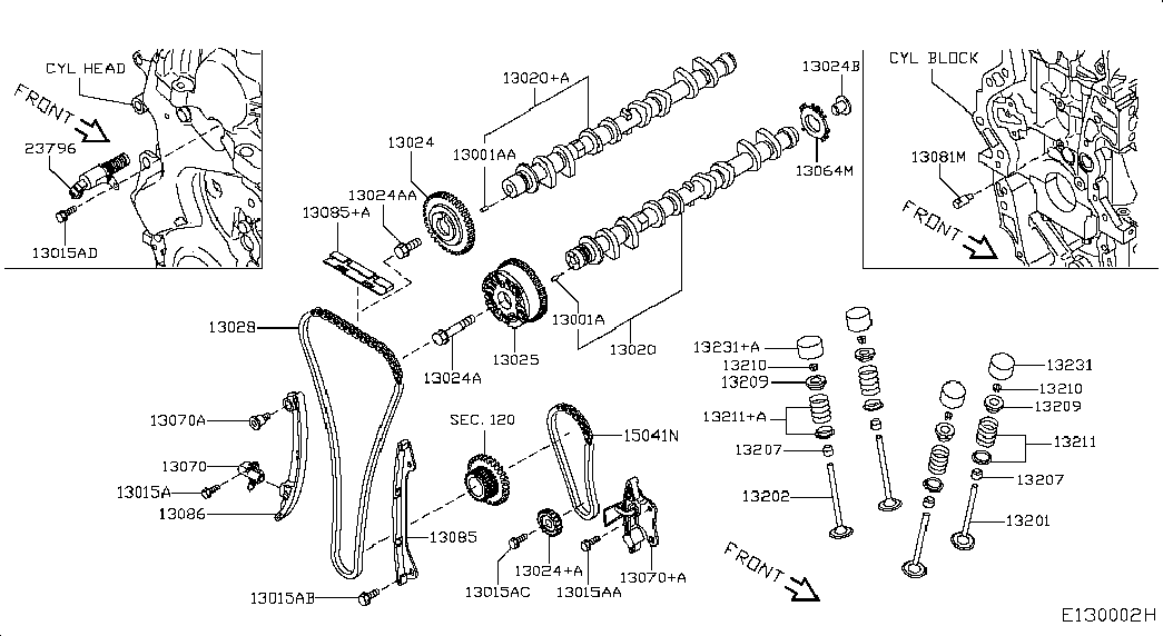 NISSAN 13028-CK80A - Vaxt zəncirinin dəsti furqanavto.az