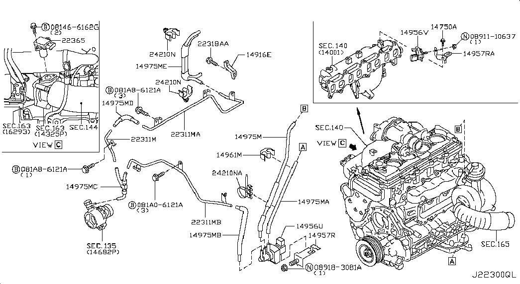 NISSAN 22365VC10A - Sensor, suqəbuledici manifold təzyiqi furqanavto.az