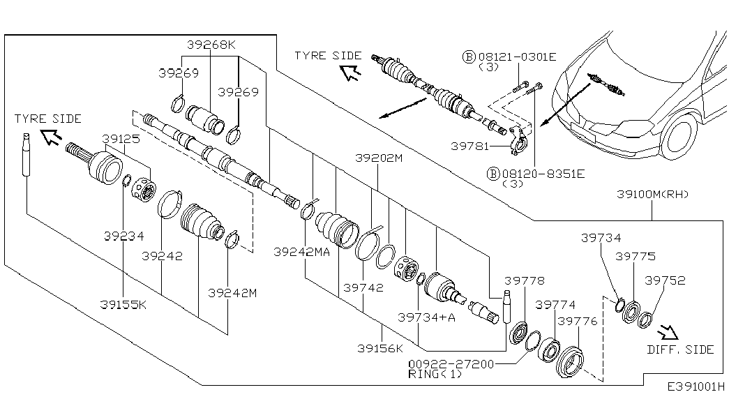 OM 39211AV625 - Birgə, ötürücü val furqanavto.az