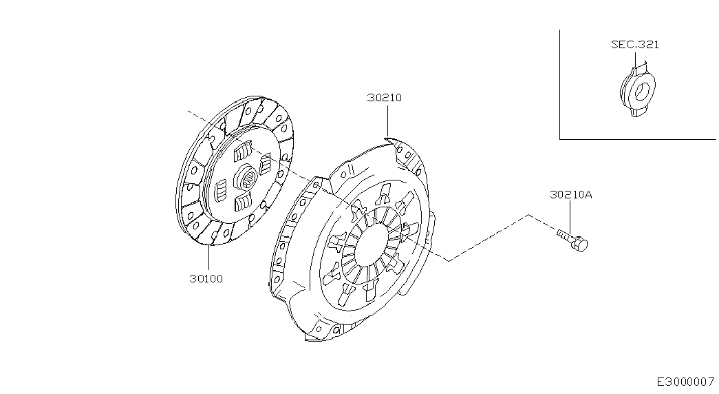 NISSAN 30210-BU000 - Debriyaj təzyiq lövhəsi furqanavto.az