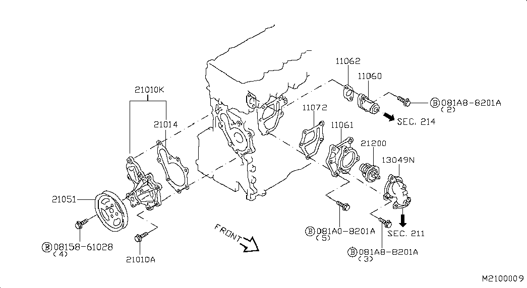 NISSAN 21200-BN301 - Termostat, soyuducu furqanavto.az