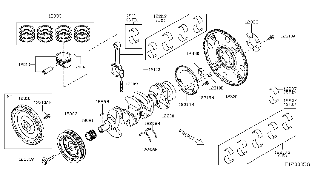 NISSAN 13021-CK82A - Vaxt zəncirinin dəsti furqanavto.az