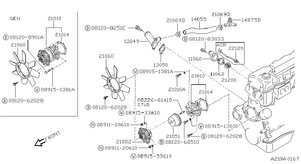 NISSAN 21200-V0201 - Termostat, soyuducu www.furqanavto.az