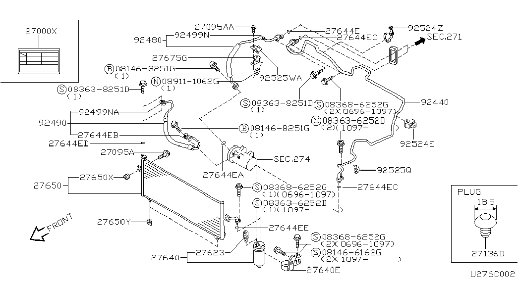 NISSAN 92131-2F600 - Quruducu, kondisioner furqanavto.az