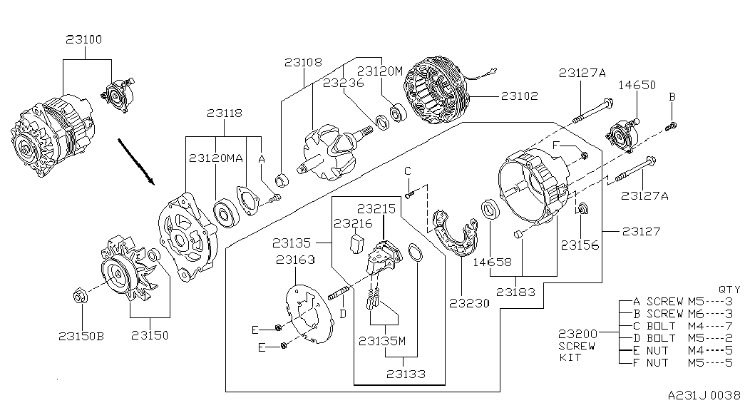 Infiniti 23100-0E400 - Alternator furqanavto.az