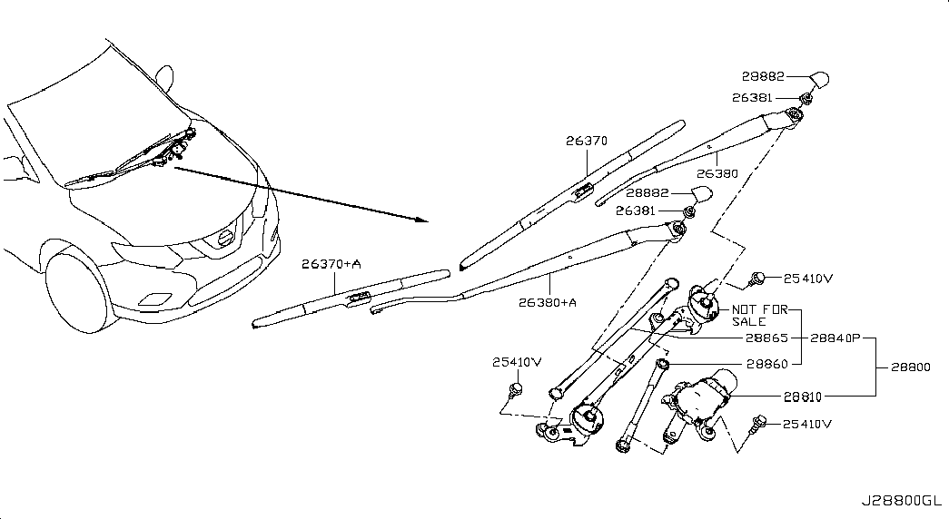 NISSAN 288904CC0C - Sülən Bıçağı furqanavto.az