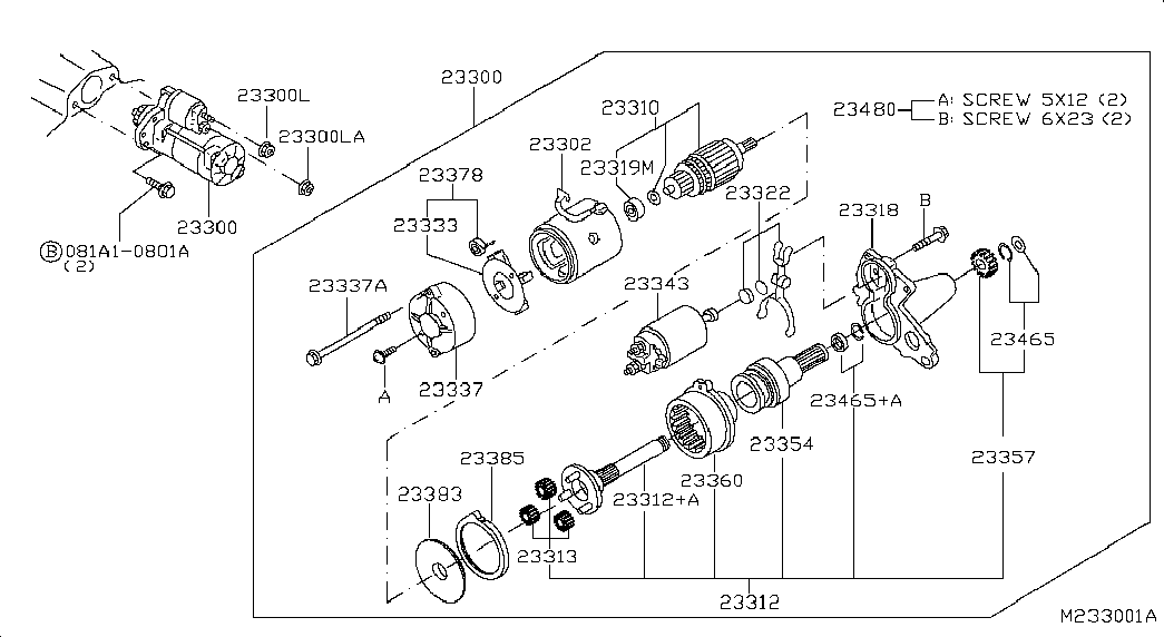 NISSAN 23343EB30A - Solenoid açarı, başlanğıc furqanavto.az