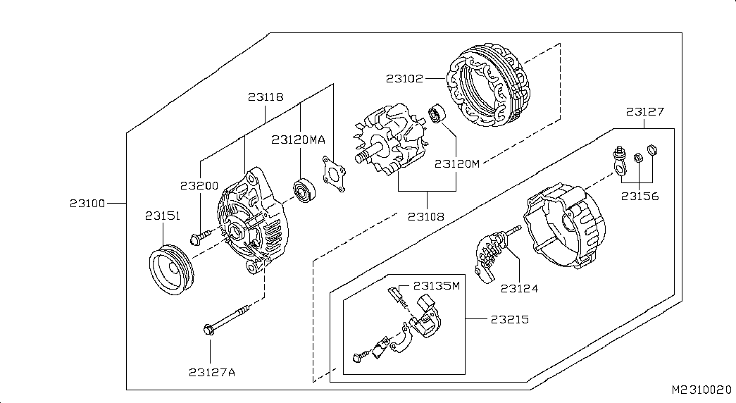 Nissan (Dongfeng) 23100-EB31B - Alternator furqanavto.az