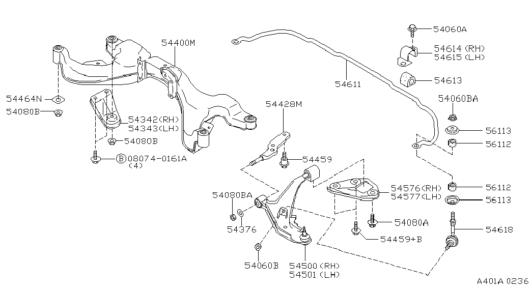 MAZDA 54618-0E000 - Çubuq / Strut, stabilizator furqanavto.az