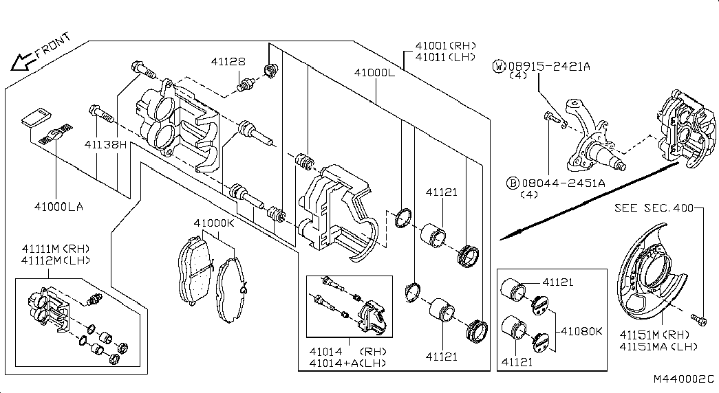 NISSAN 44127-9C126 - Təmir dəsti, əyləc kaliperi furqanavto.az