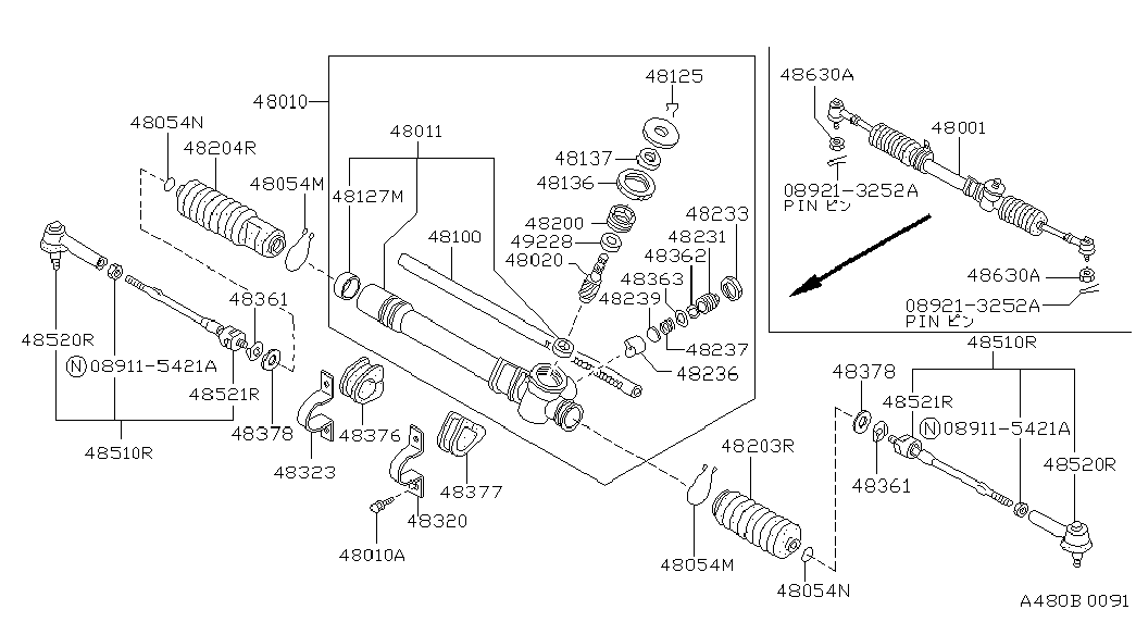 NISSAN 48520-50A26 - Bağlama çubuğunun sonu furqanavto.az