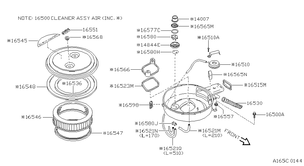 NISSAN 16546-U6710 - Hava filtri furqanavto.az