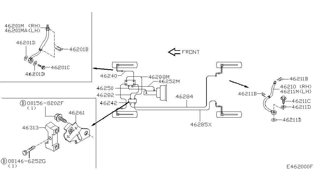 NISSAN 462115M316 - Əyləc şlanqı furqanavto.az