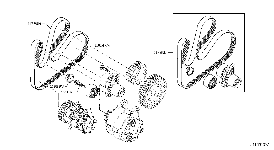 Opel 1172000Q4A - V-yivli kəmər furqanavto.az