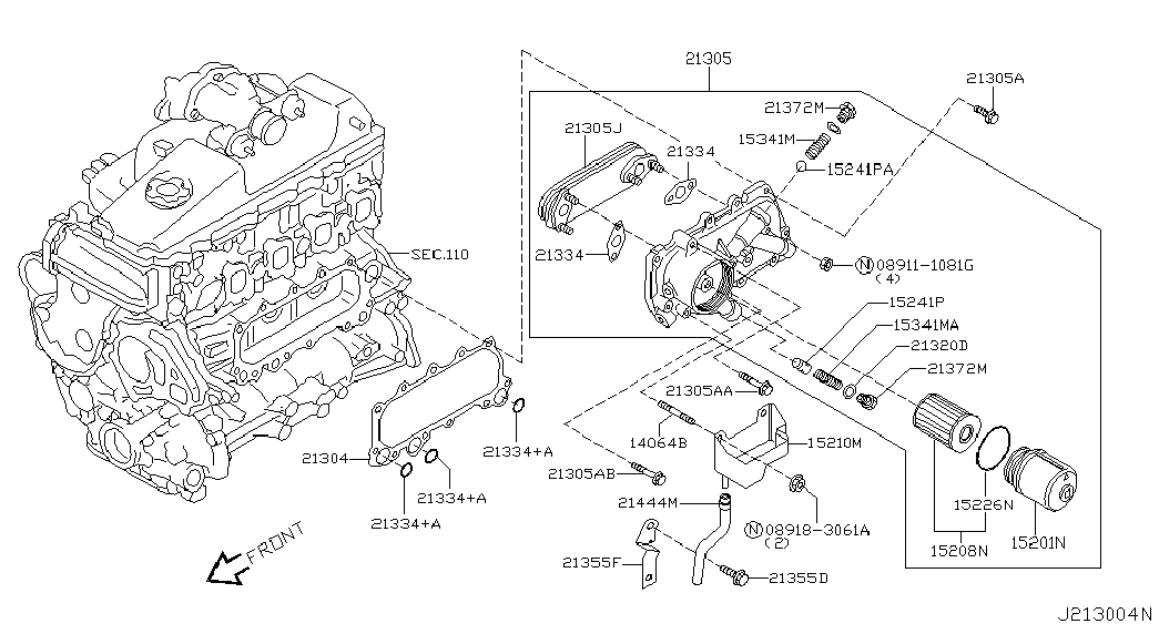 UD 15209-2W200 - Yağ filtri furqanavto.az