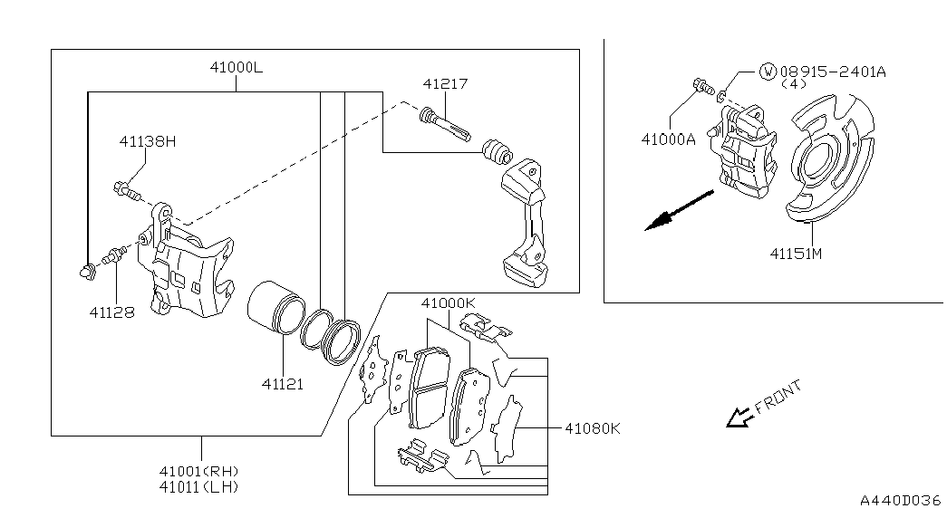 Infiniti 41121-40F00 - Piston, əyləc kaliperi furqanavto.az