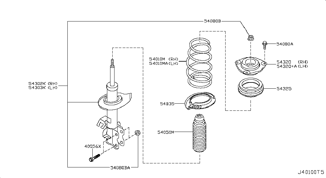 NISSAN 54321-JG01B- - Üst Strut Montajı furqanavto.az