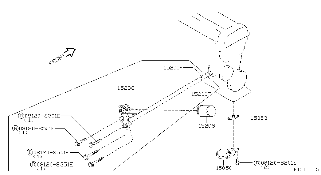 Mitsubishi 152083J400 - Yağ filtri furqanavto.az