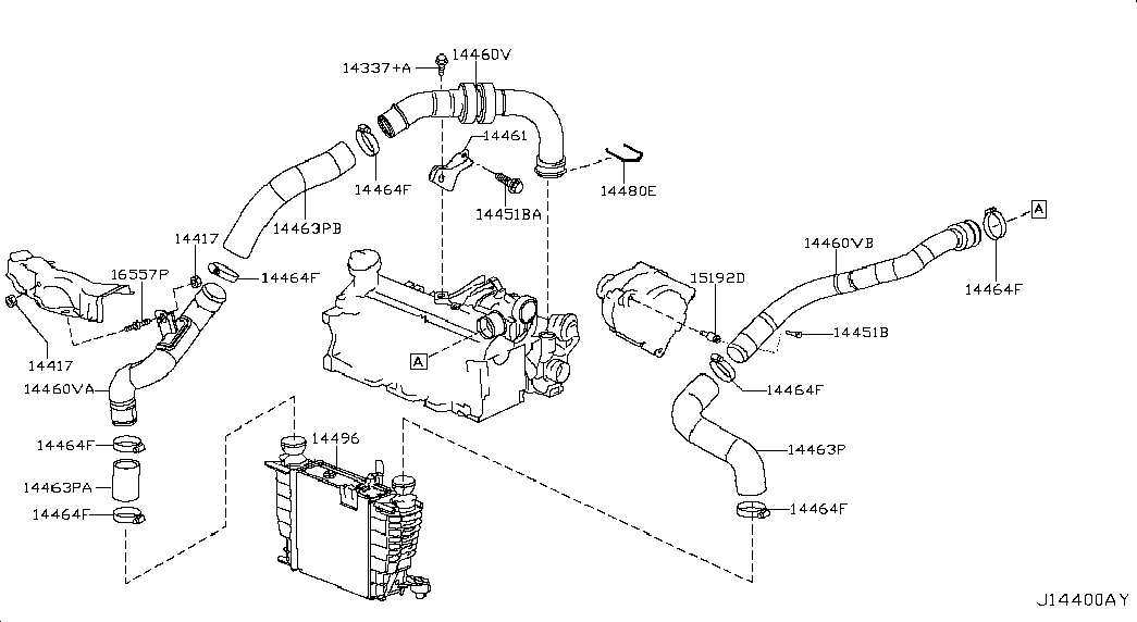 RENAULT 144619U20A - Intercooler, şarj cihazı furqanavto.az