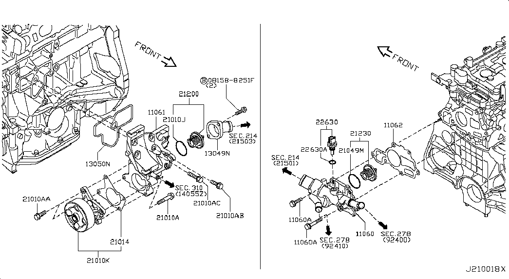 NISSAN 212303RC0A - Termostat, soyuducu furqanavto.az