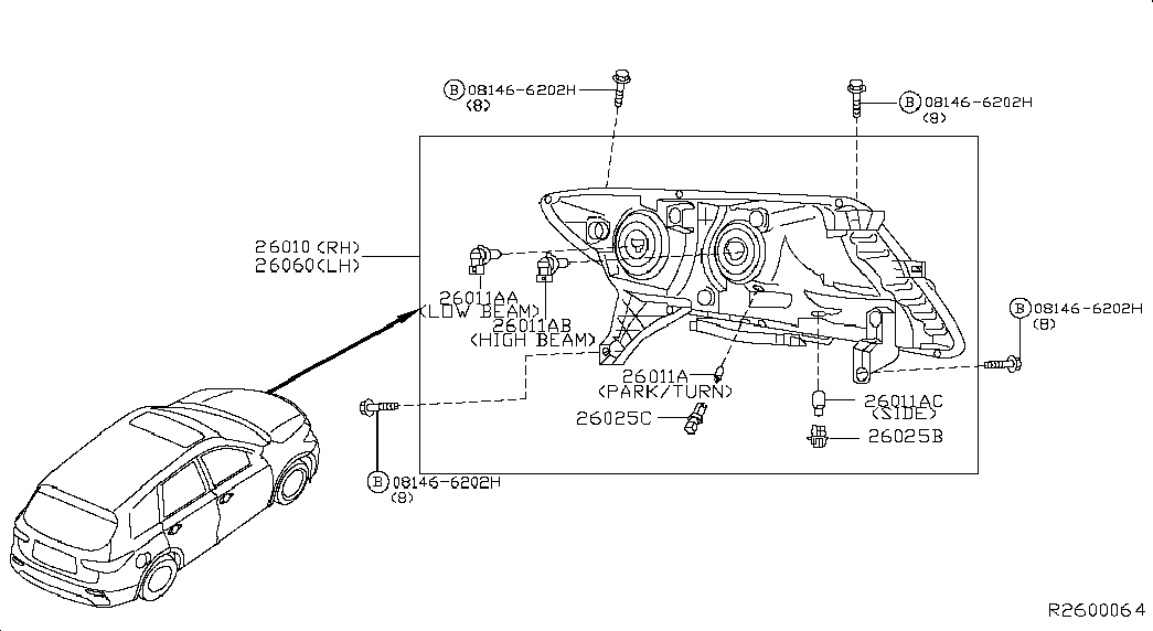 NISSAN 26296-89905 - Lampa, duman işığı furqanavto.az