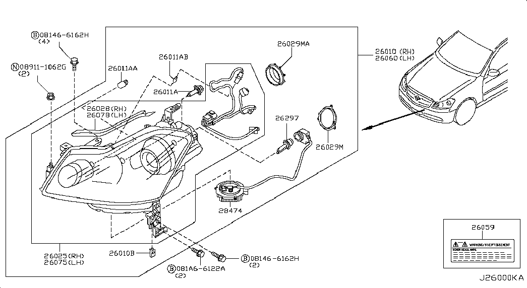 NISSAN 26296-89923 - Lampa, duman işığı furqanavto.az