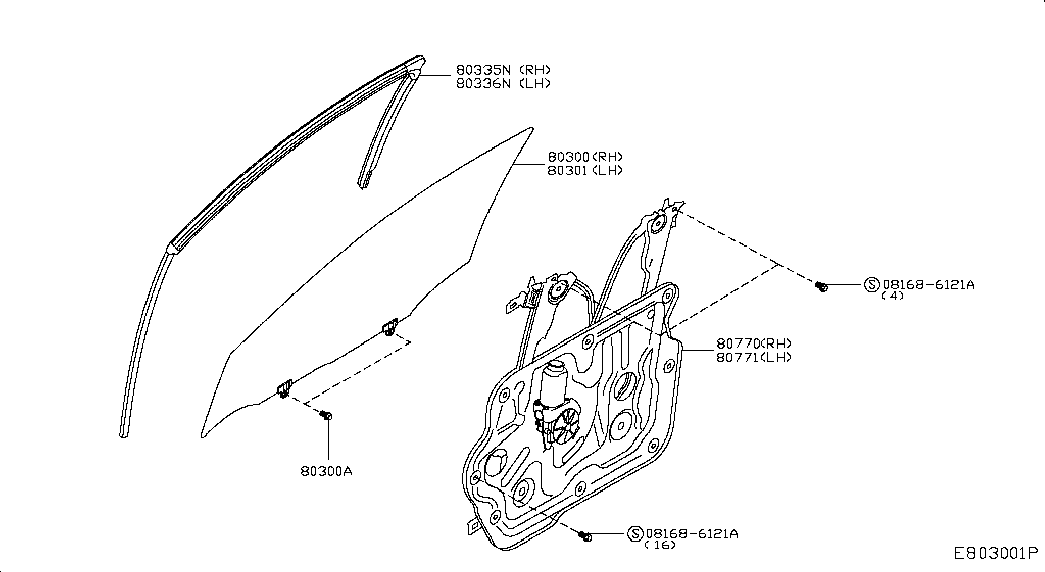 NISSAN 80770JD000 - Pəncərə tənzimləyicisi furqanavto.az