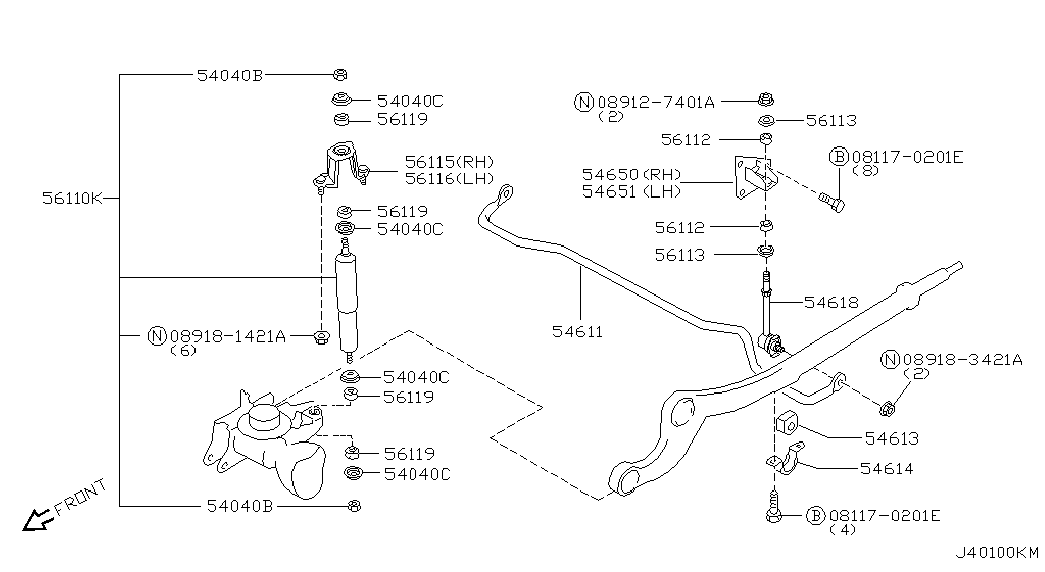 NISSAN 5611901J00 - Rezin tampon, asma furqanavto.az