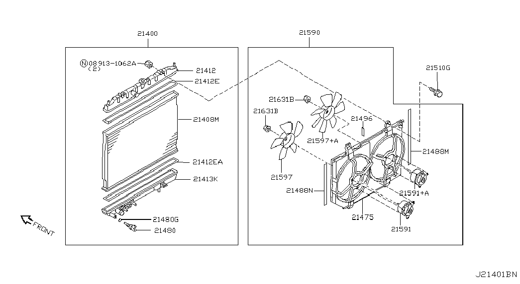 NISSAN 214609H300 - Radiator, mühərrikin soyudulması furqanavto.az