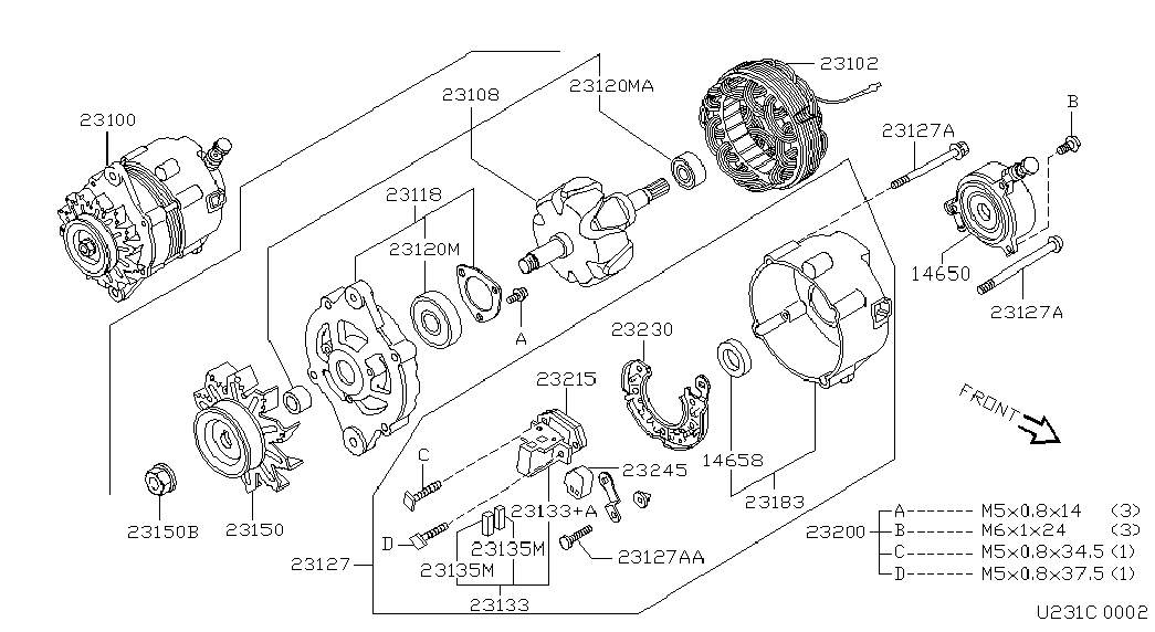 NISSAN 23100-57J01 - Alternator furqanavto.az