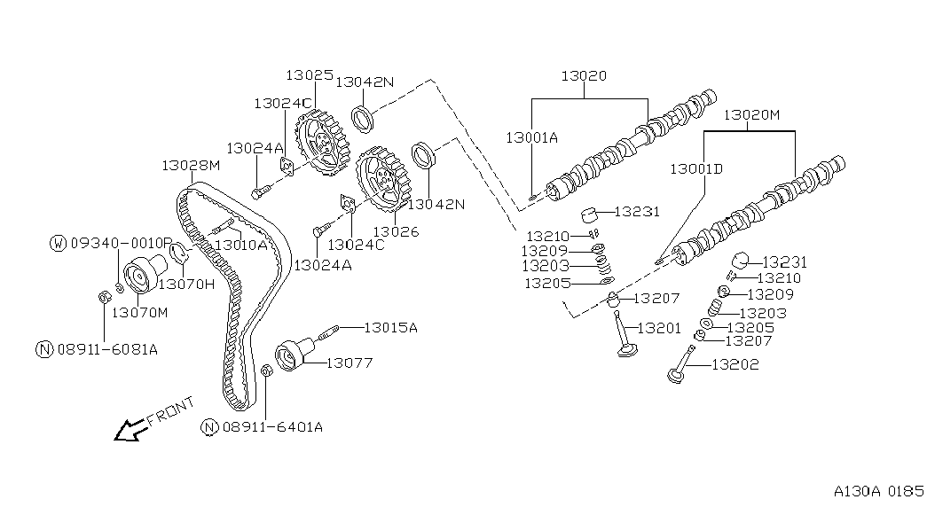 Suzuki 13028-51E10 - Vaxt kəməri furqanavto.az