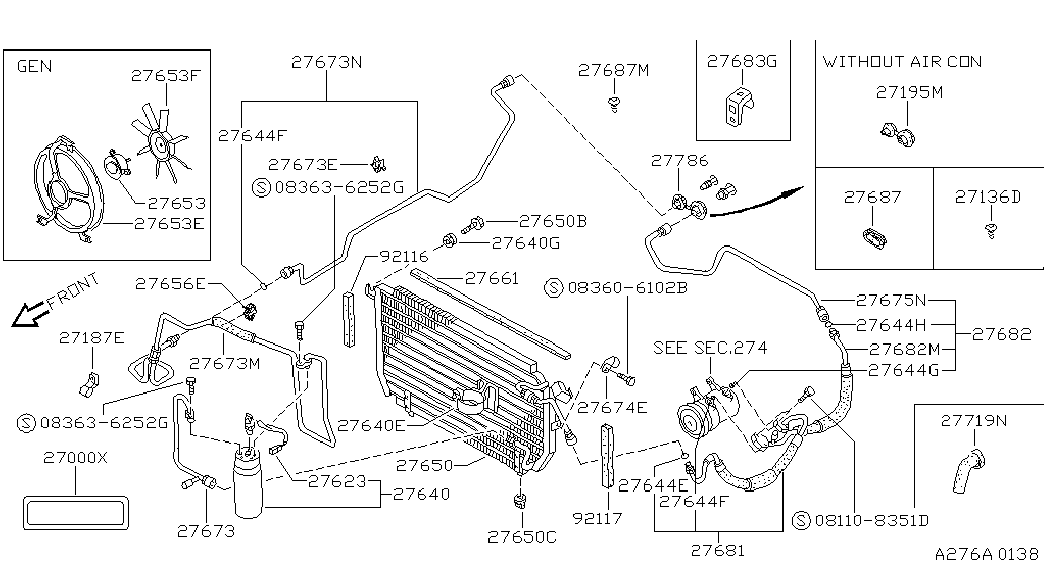 NISSAN 92131-40F01 - Quruducu, kondisioner furqanavto.az