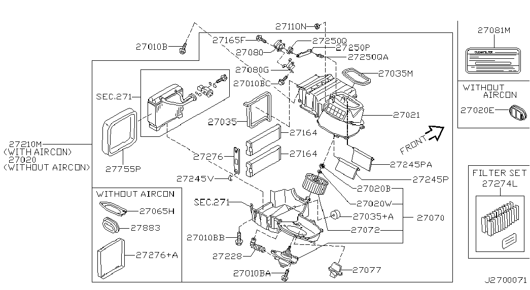 NISSAN 272744Y110 - Filtr, daxili hava furqanavto.az