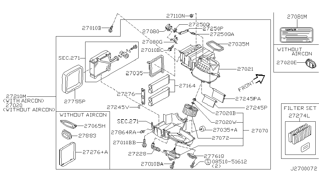 NISSAN 27277 3Y525 - Filtr, daxili hava furqanavto.az