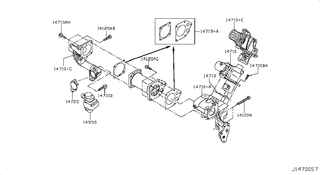 NISSAN 14710-00Q0V - EGR Valf furqanavto.az