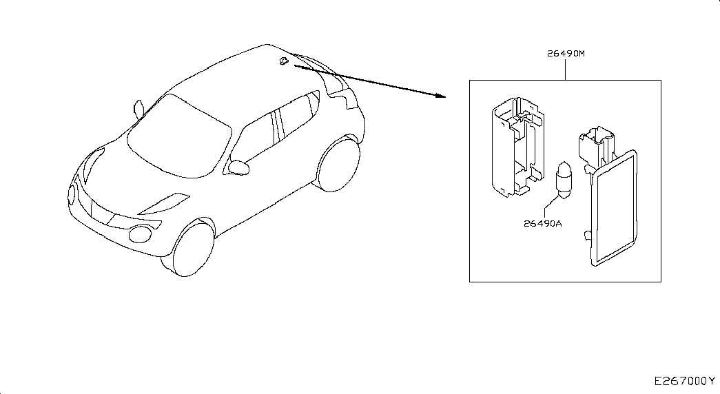 NISSAN 2673489900 - Lampa, qapı ayağının işığı furqanavto.az