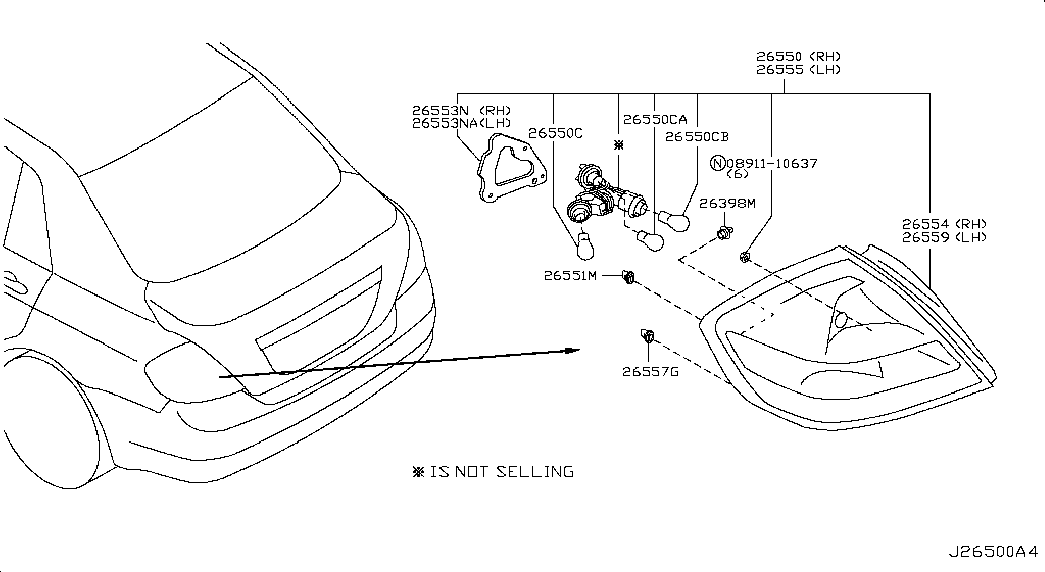 NISSAN 2627289906 - Lampa, duman / arxa işıq furqanavto.az