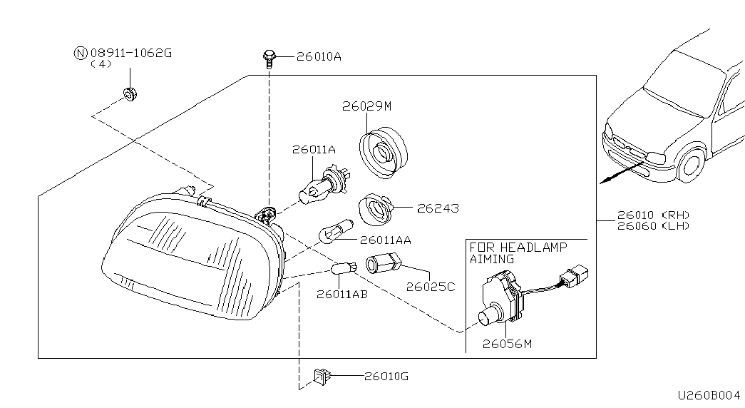 NISSAN 262945F005 - Lampa, duman işığı furqanavto.az