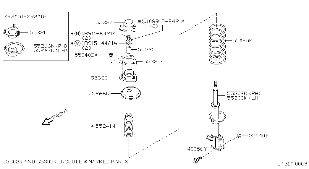 NISSAN 55241-90J10 - Toz örtüyü dəsti, amortizator furqanavto.az