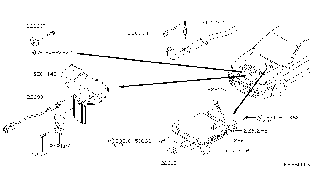 NISSAN 226A07-J601 - Lambda Sensoru furqanavto.az